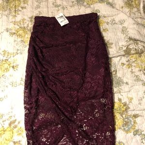 Plum Bodycon skirt
